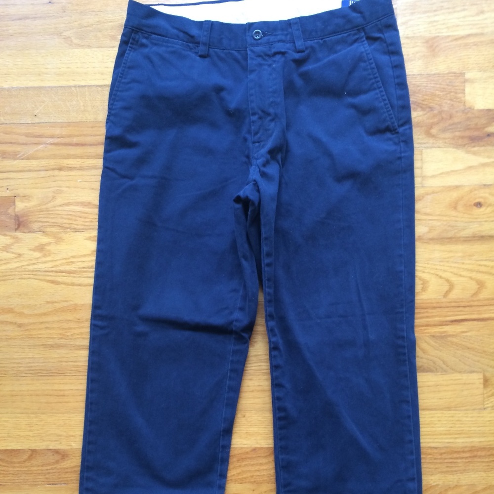 Men's Polo Khaki Pants Navy Flat-front 32 x 30